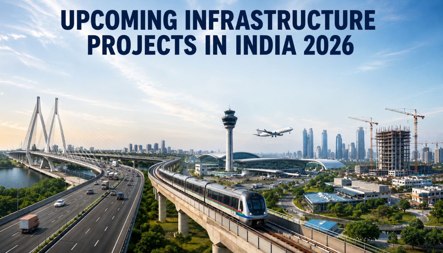 Upcoming Infrastructure Projects in India that Will Boost Property Prices (Guide 2026)
