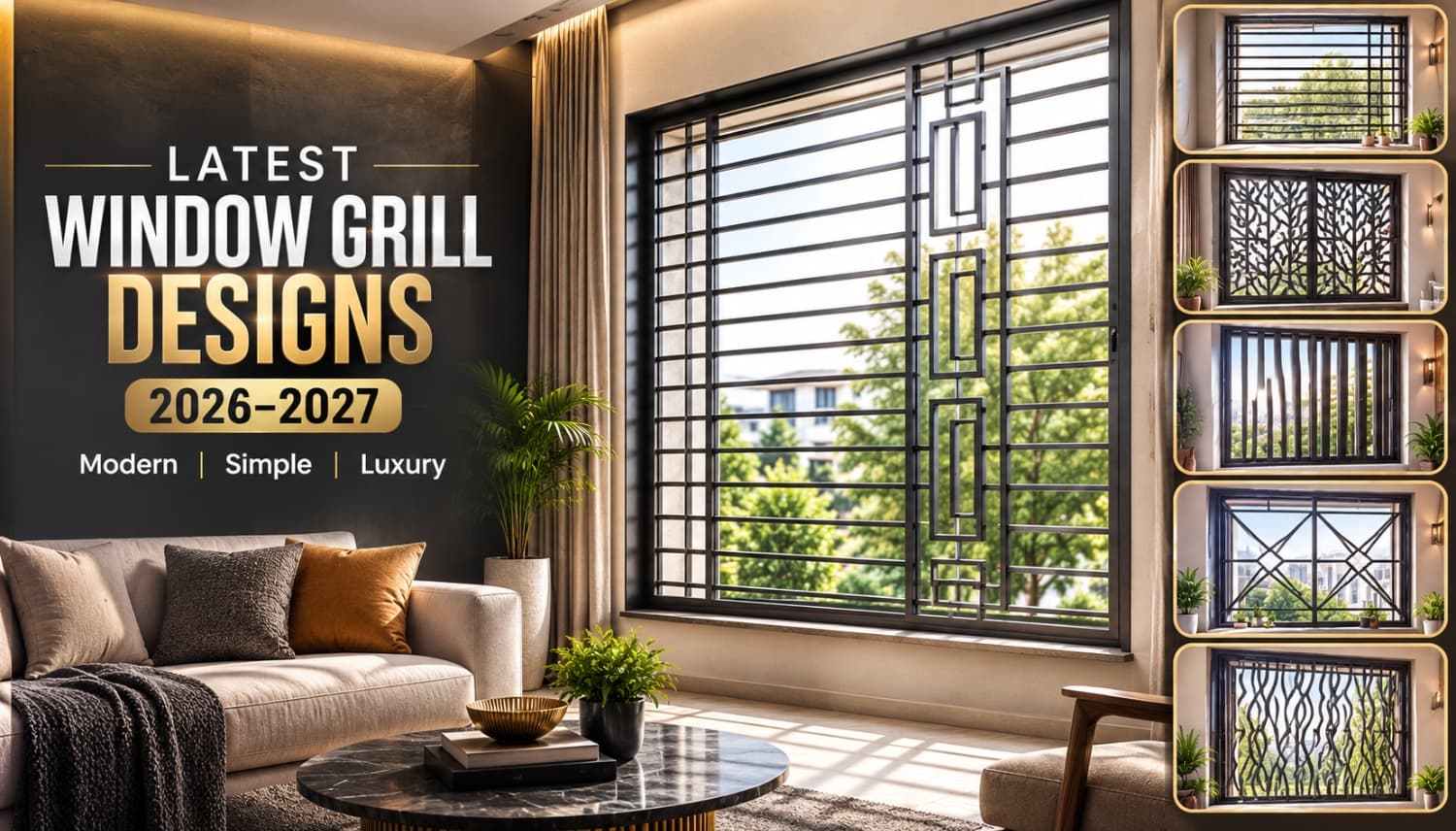 Latest Window Grill Designs 2026–2027: Modern, Simple & Luxury Ideas for Homes