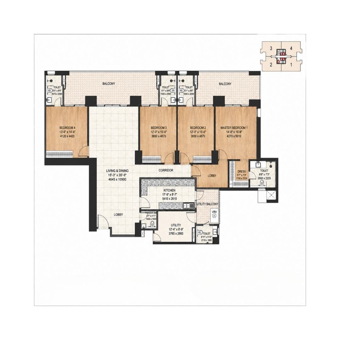 DLF Privana South 4BHK Apartment