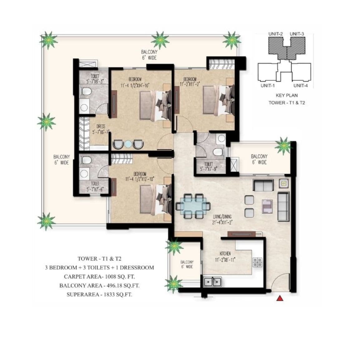 Adore The Select Premia Sector 77 Gurgaon Floor Plan