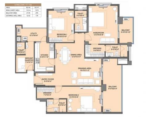 Ashiana Mulberry moments Floor Plan