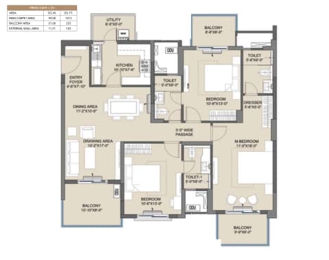Mulberry Moments Sohna Road Floor Plan