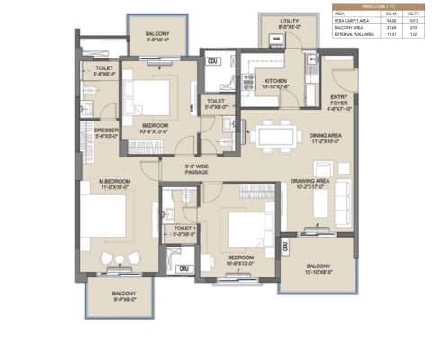 Ashiana Mulberry Moments Floor Plan