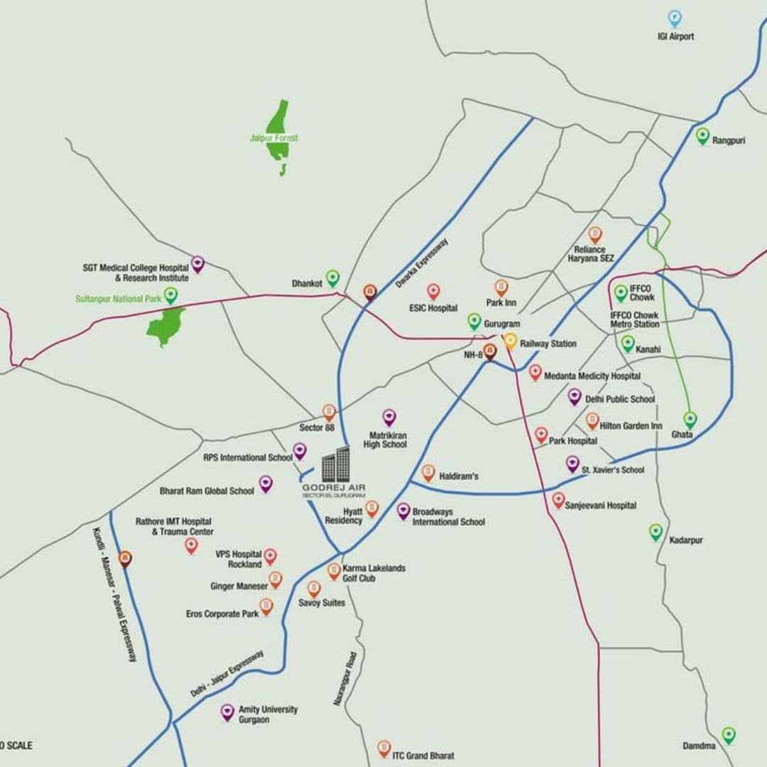 Godrej air 89 location map