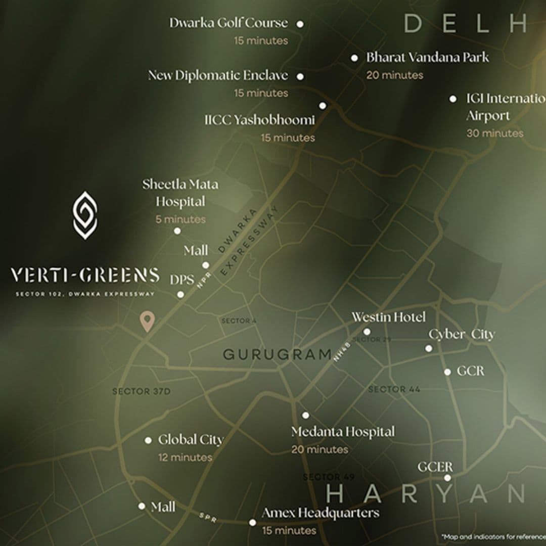 BPTP Verti Greens 102 map