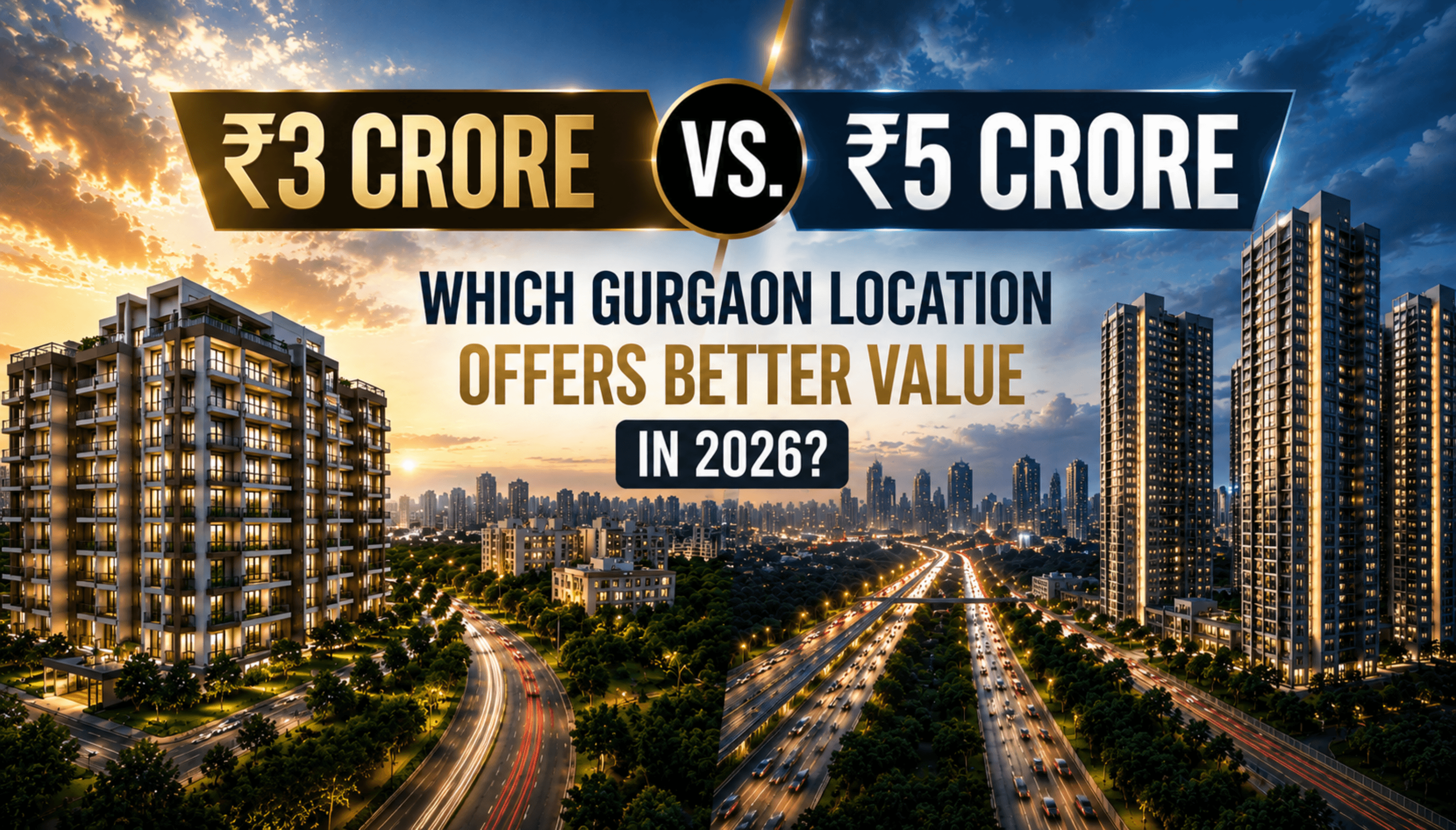 ₹3 Crore vs. ₹5 Crore Property: Which Gurgaon Location Offers Better Value in 2026?
